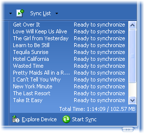 Review sync list